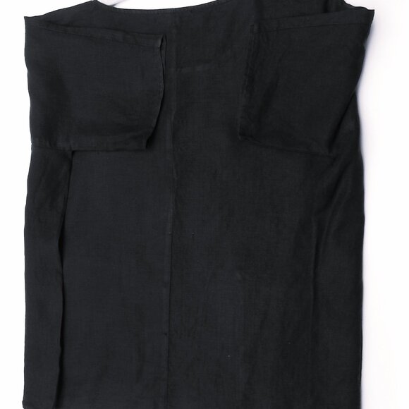 Eileen Fisher Organic Linen Top, Black, XS. Pockets, XLNT - Picture 2 of 7